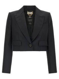 Elisabetta Franchi Cropped Blazer Black