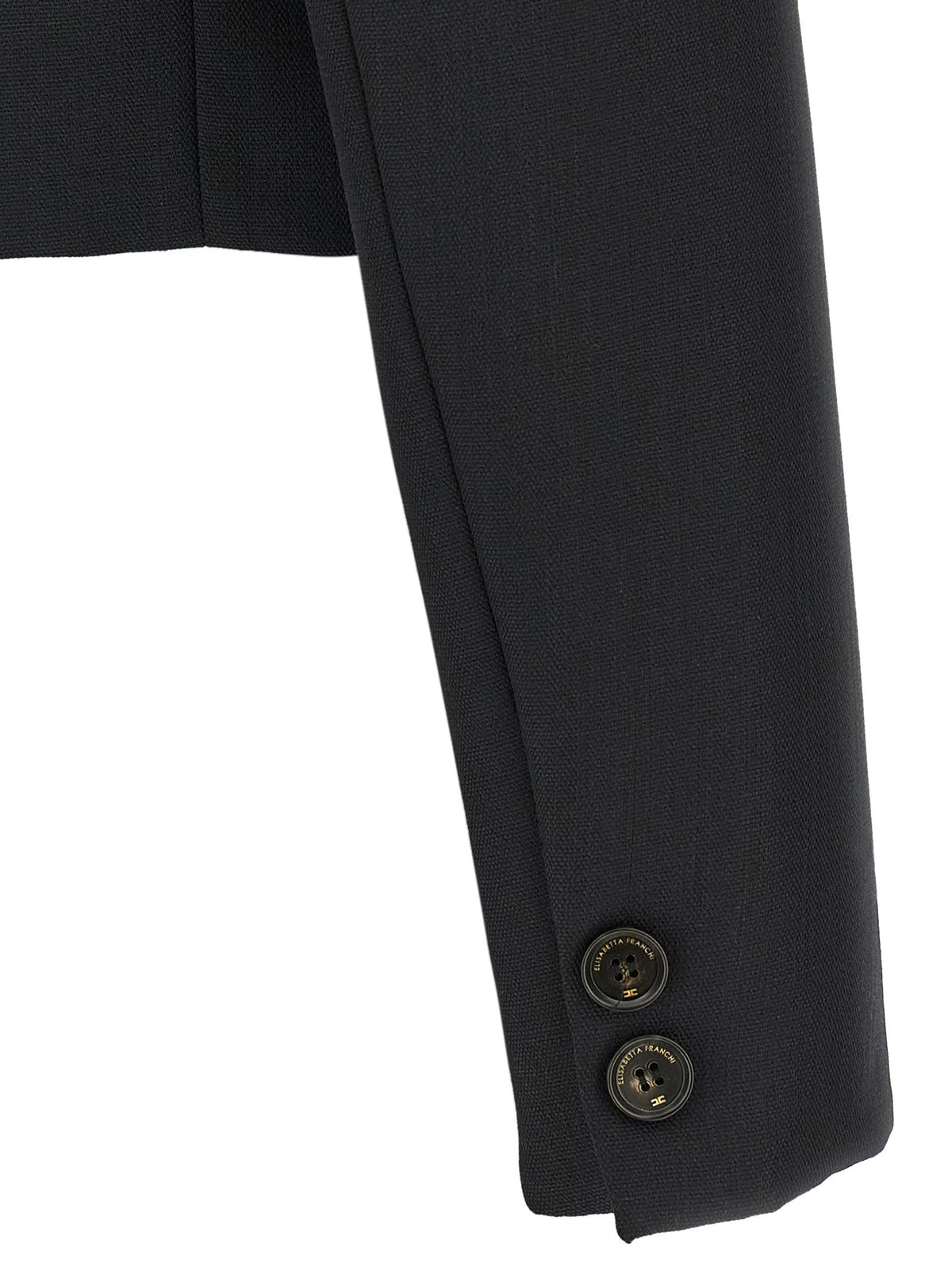 Elisabetta Franchi Cropped Blazer Black