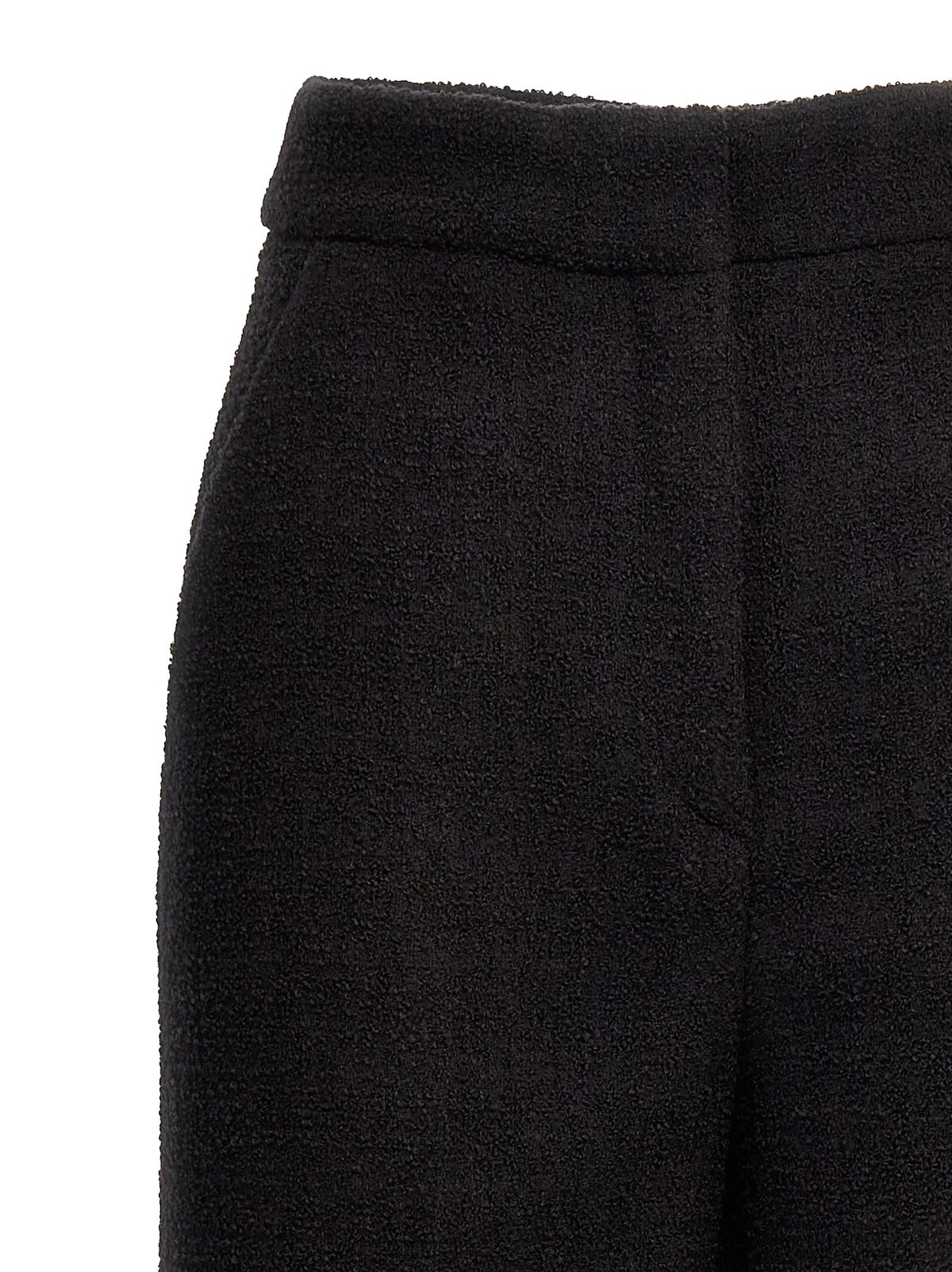 Moschino Cropped Bouclè Pants Black