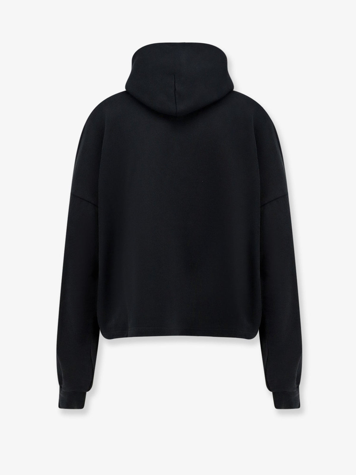 Balenciaga Women's Cropped Cotton Sweatshirt Black