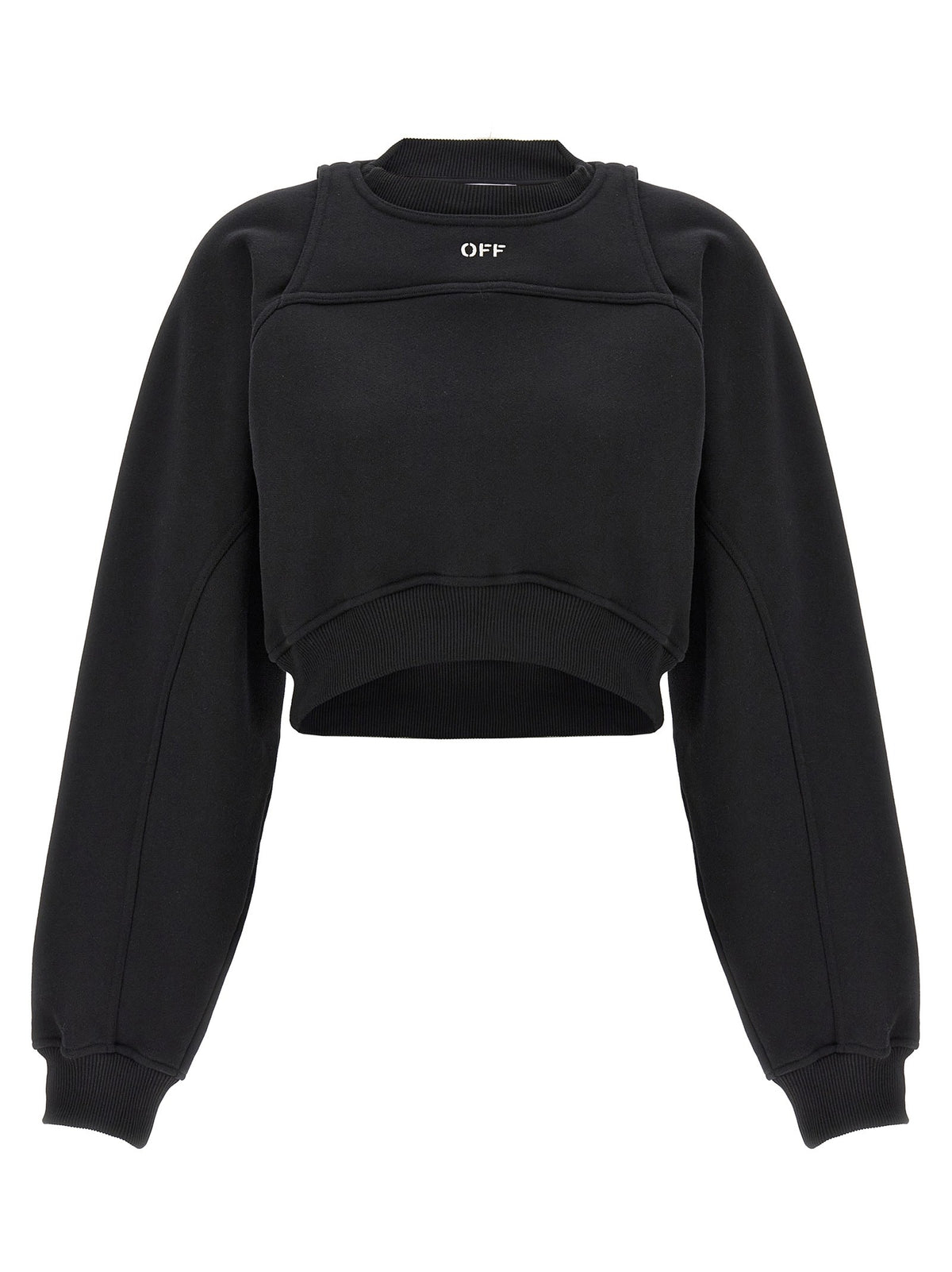 Off-White Cropped Sweatshirt White