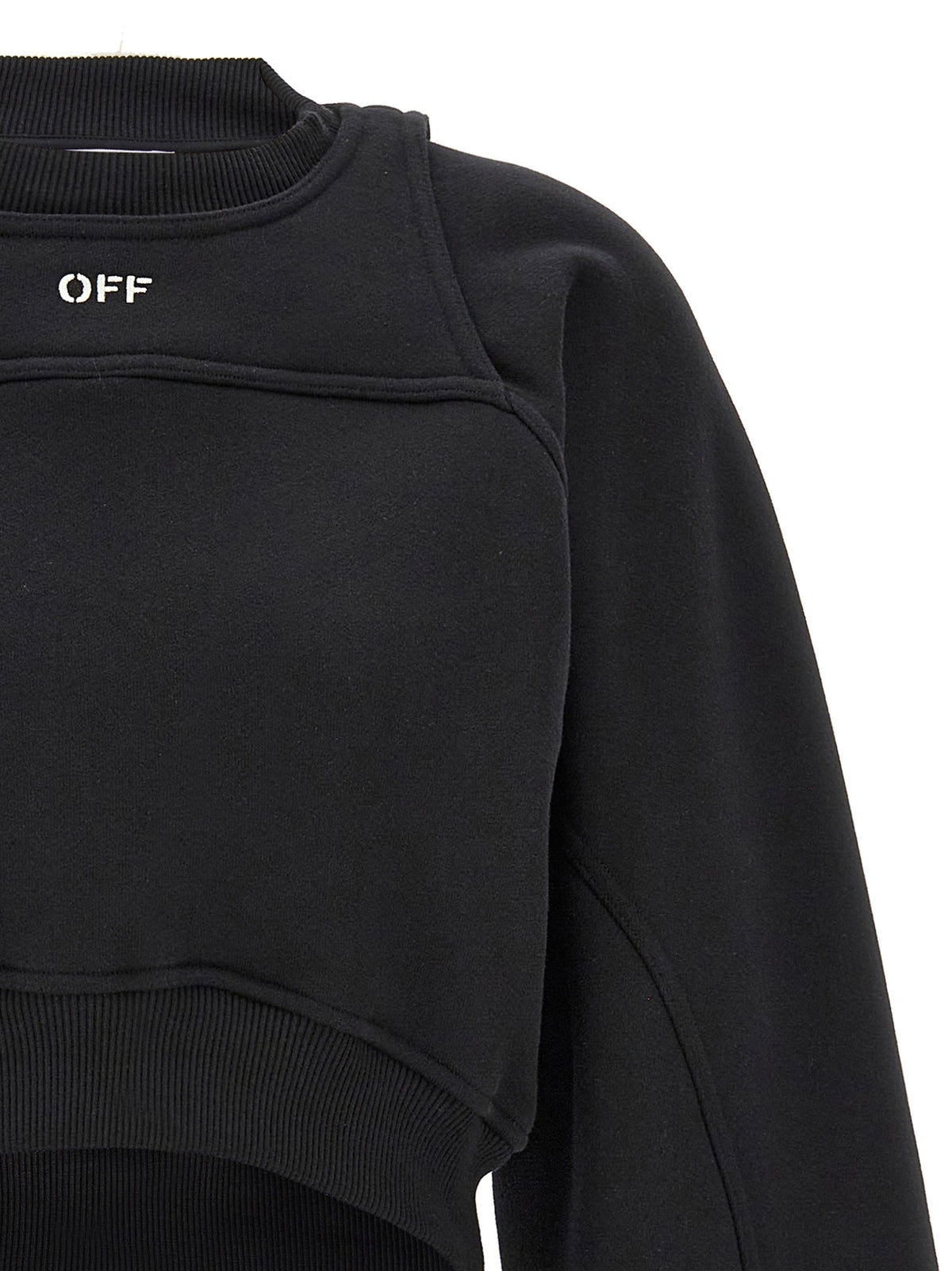 Off-White Cropped Sweatshirt White