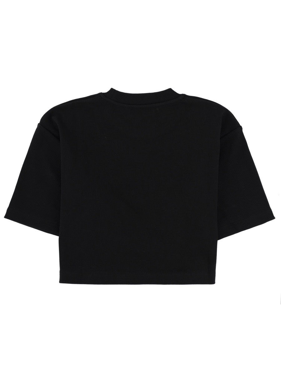 Off-White Women's Cropped Shirt Black
