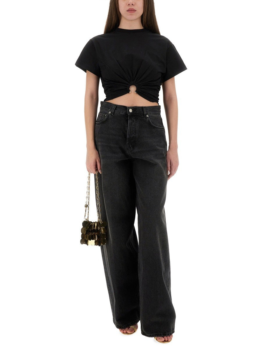 Rabanne Women's Shirt Cropped Black