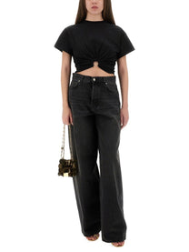 Rabanne Women's Shirt Cropped Black