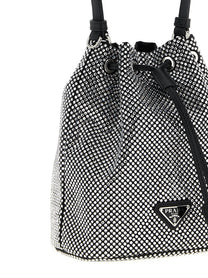 PRADA Crystal Bucket Bag Grey