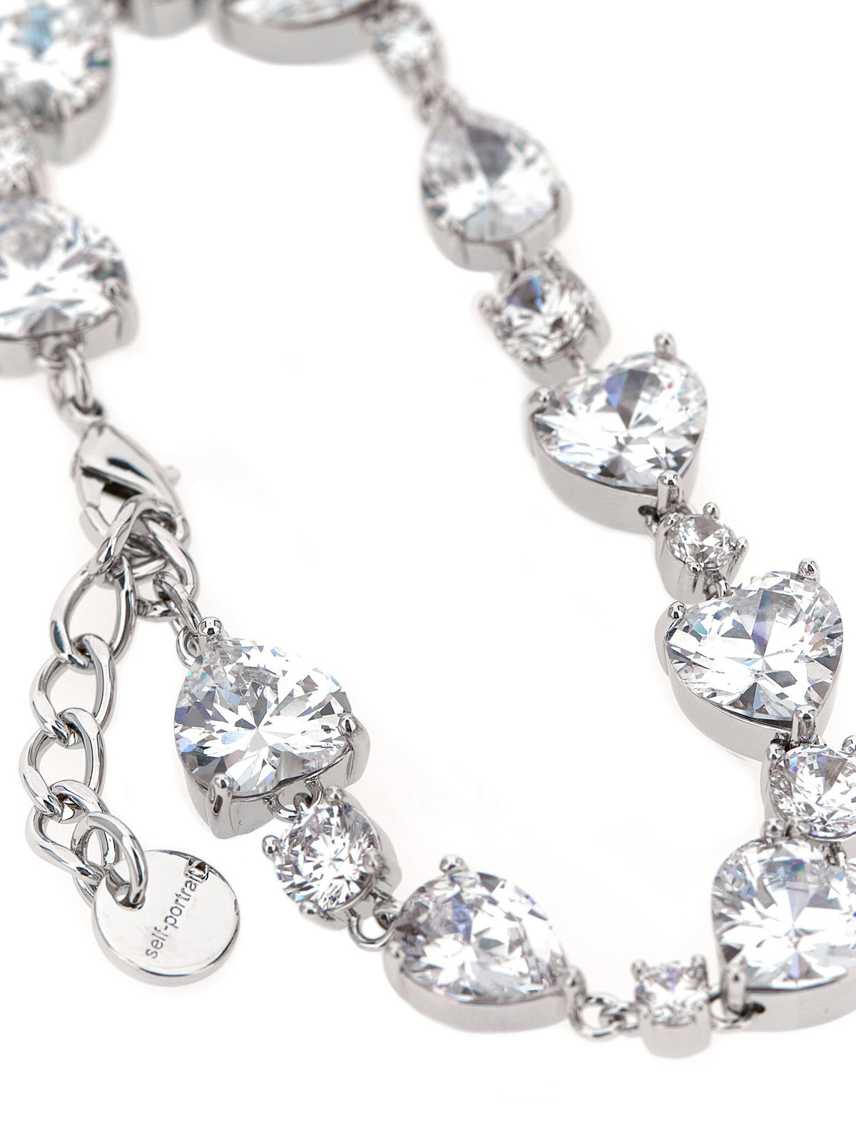 self-portrait Crystal Droplet Bracelet Silver