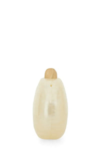 Cream-colored glossy resin clutch with gold-toned cap from Cult Gaia women’s clutch Eviana white collection