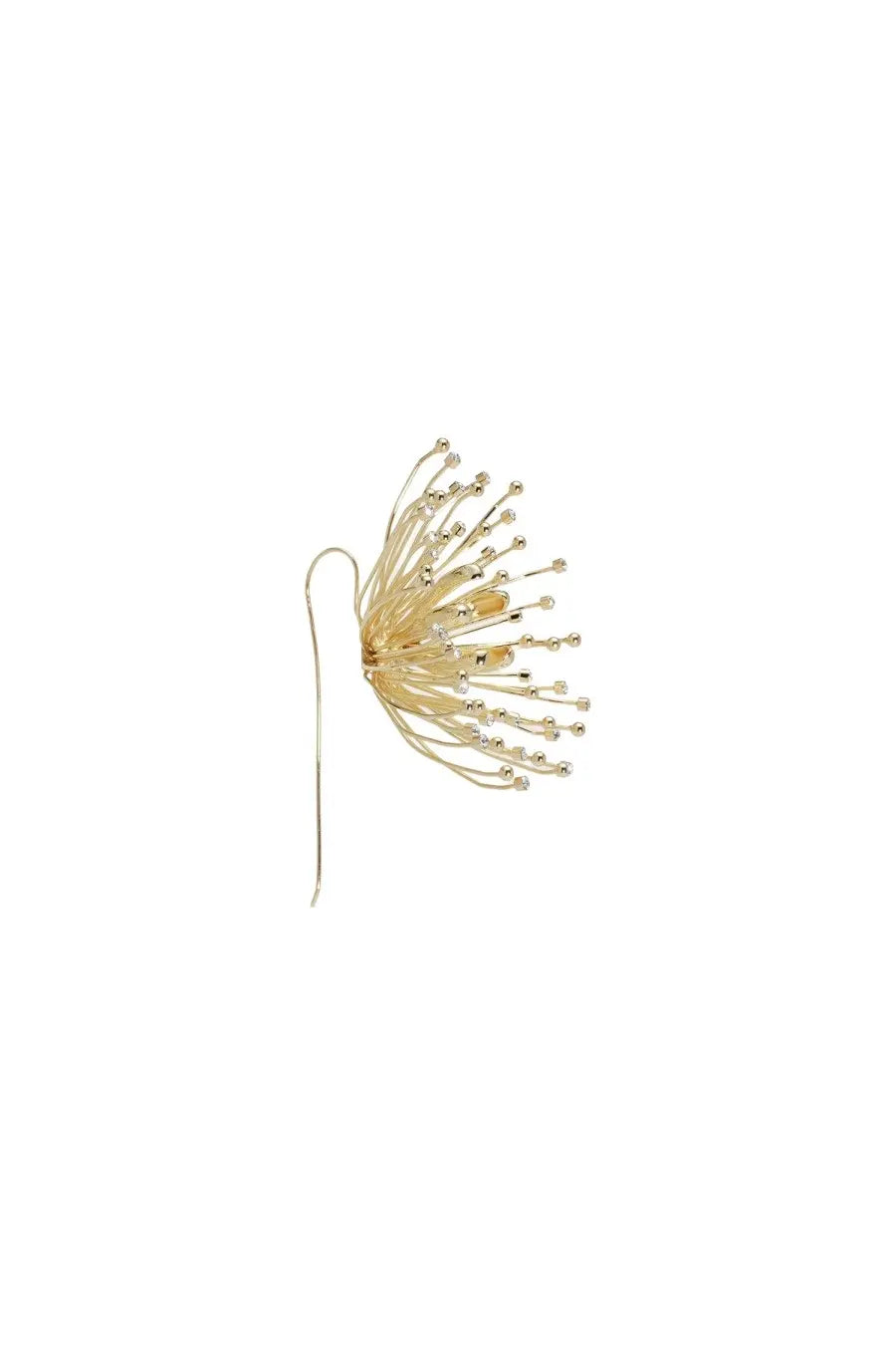 Cult gaia women’s damita threader earrings gold featuring gold-toned dandelion-inspired filaments with tiny beads