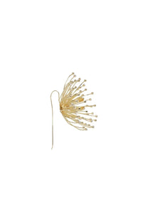 Cult gaia women’s damita threader earrings gold featuring gold-toned dandelion-inspired filaments with tiny beads