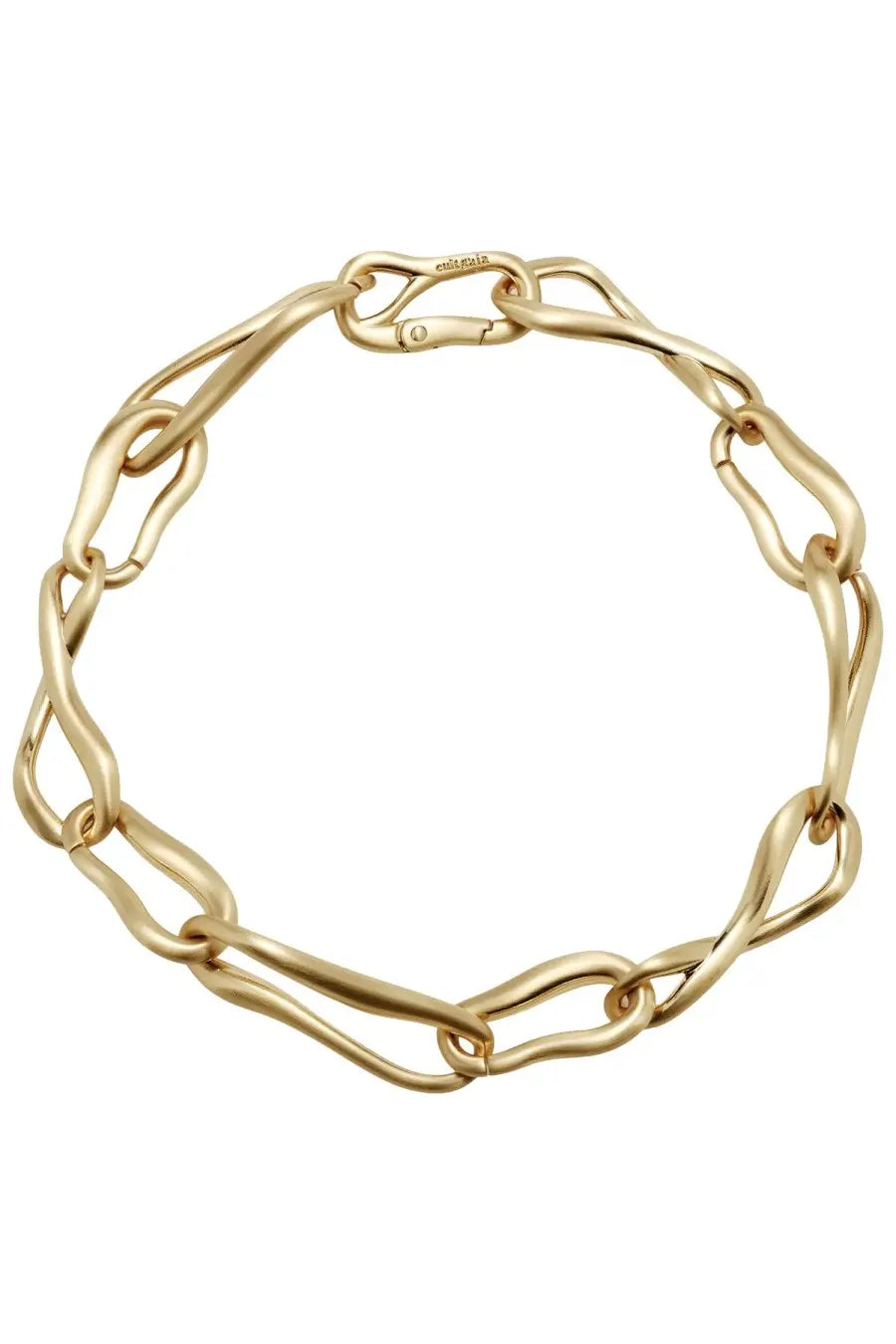 Cult gaia women’s real necklace gold with gold-toned sculptural chain bracelet featuring fluid twisted links and sleek clasp