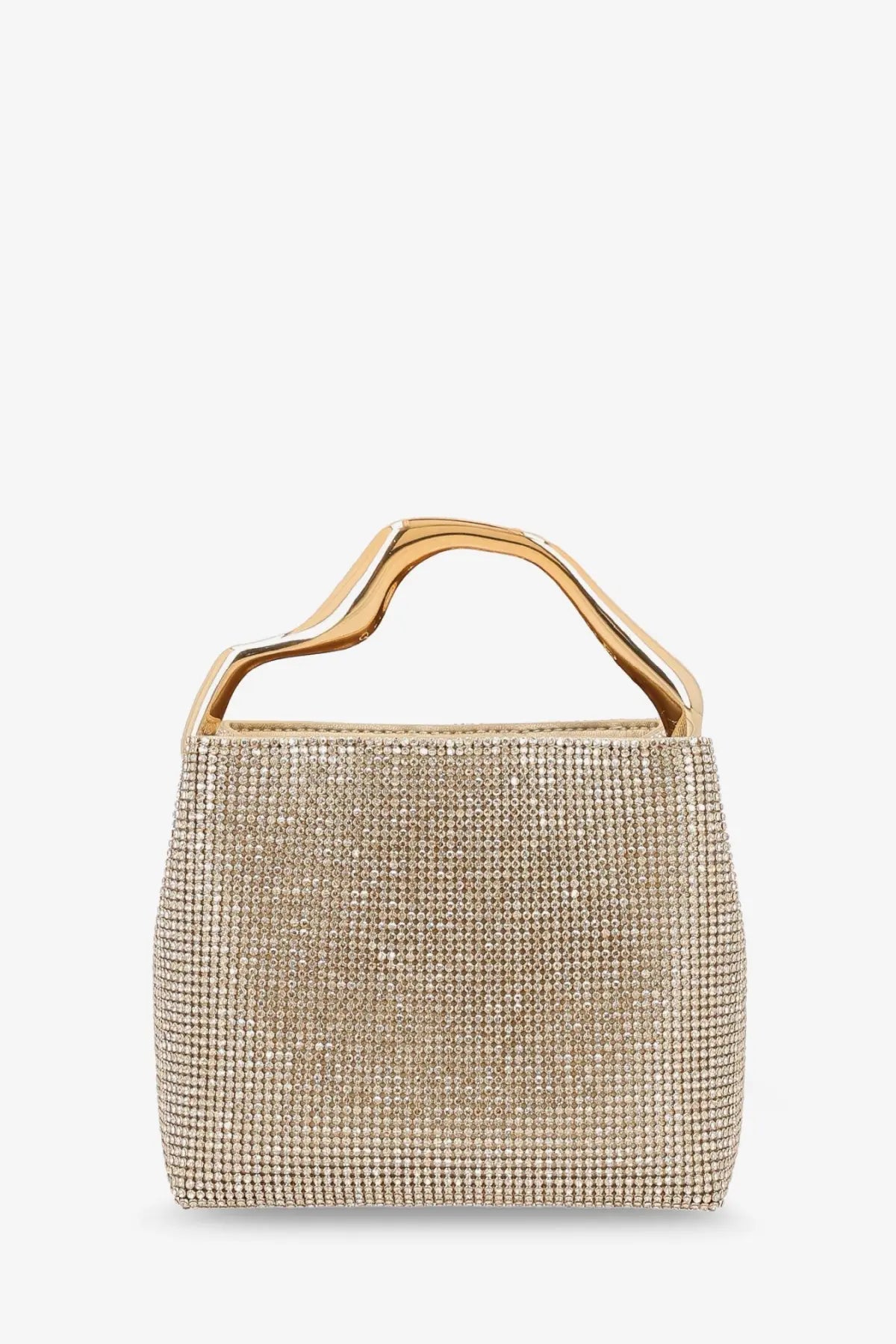 Cult gaia women’s solene mini handbag beige gold-toned mesh with sleek modern handle elegant and stylish accessory