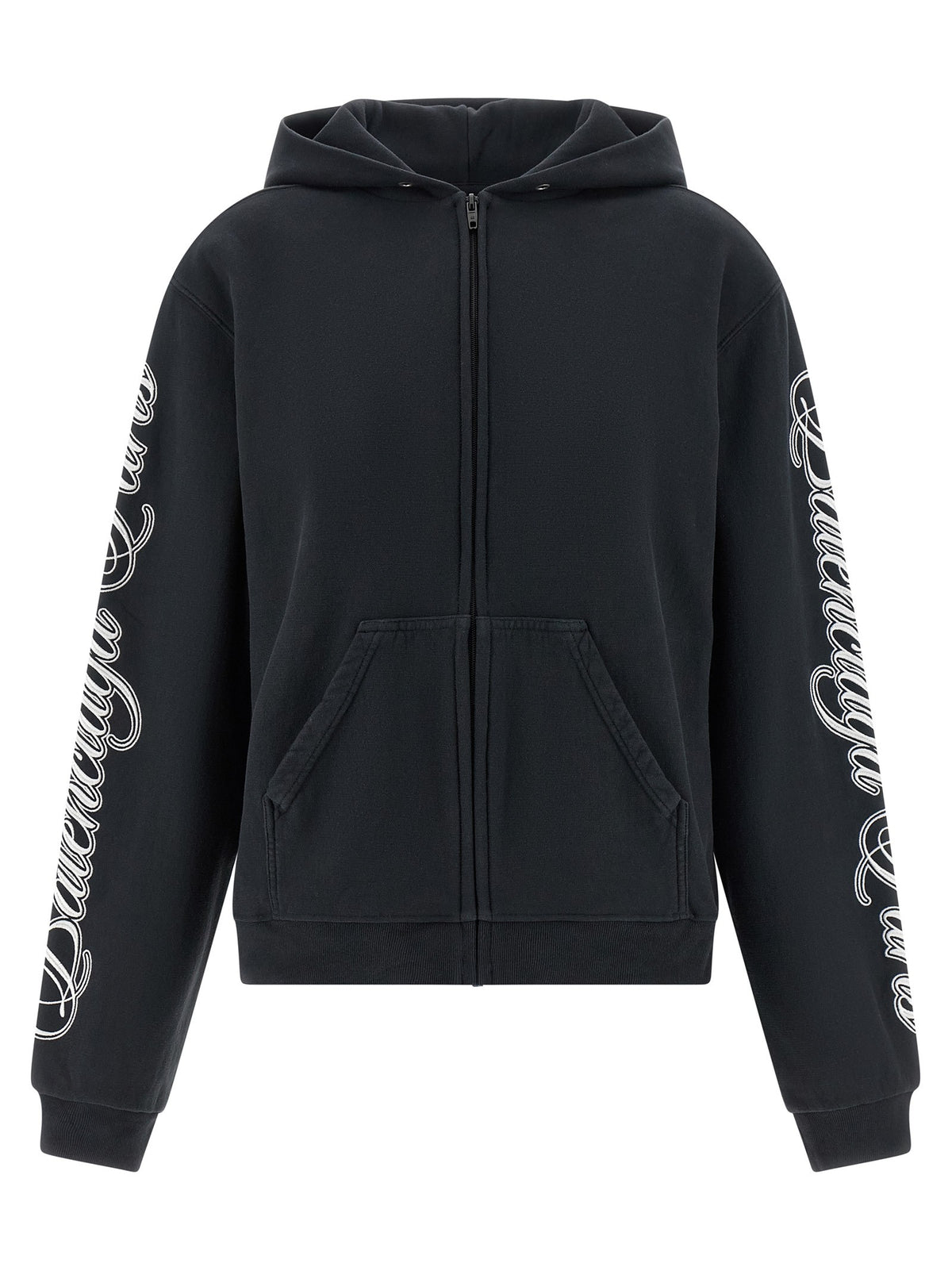 Balenciaga Cursive Hoodie Black