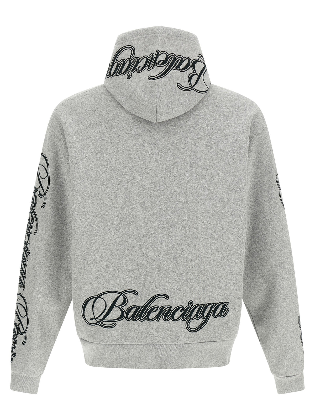 Balenciaga Cursive Hoodie Grey