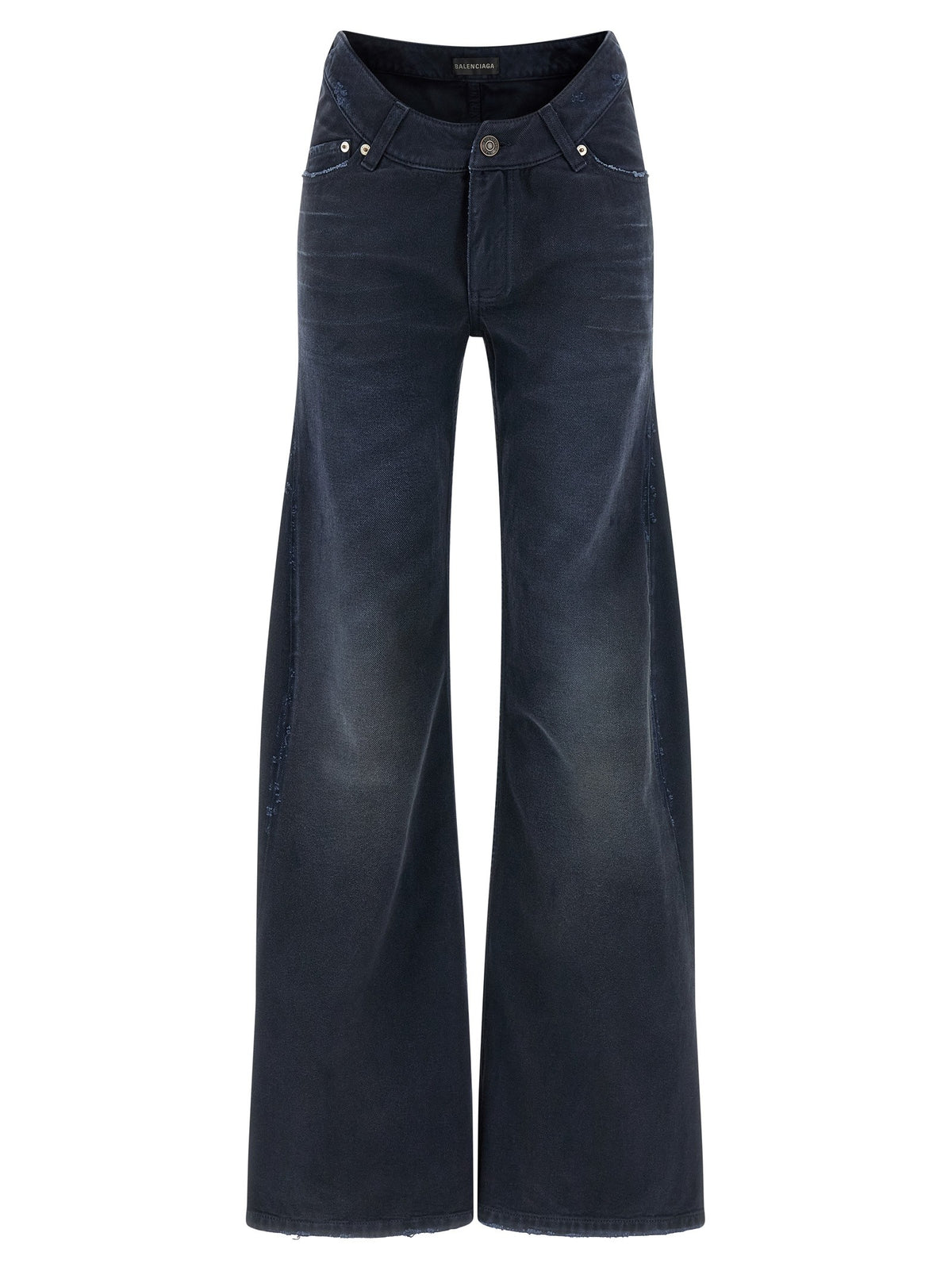 Balenciaga Curved Waist Jeans Blue