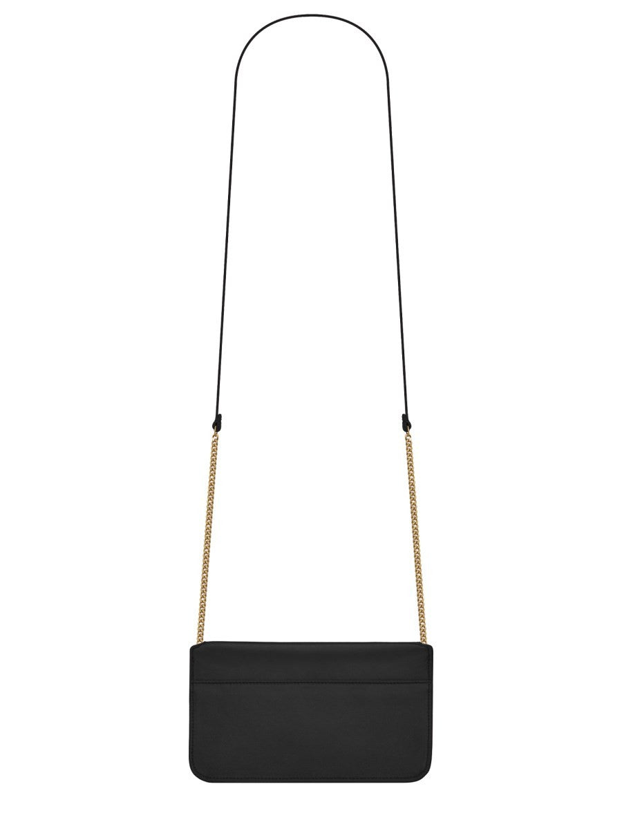 Saint Laurent Women's Custodia per Smartphone Cassandre Black, view 2