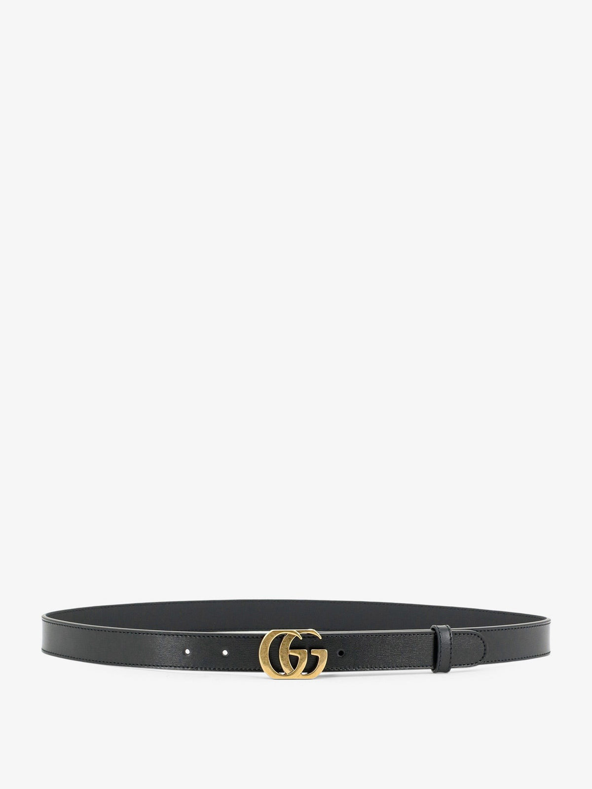Gucci Women's Cut GG Marmont Leather Belt Black