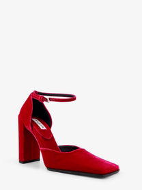 ALAÏA Women's Orsay Velvet Écolleté Pink