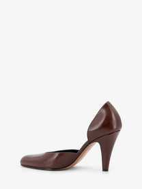 The Row Women's Dorsay Ornella Leather Pumps Brown
