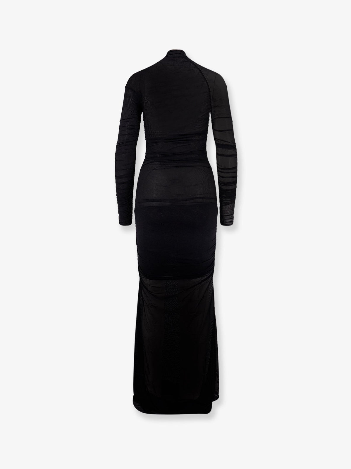 Amazuìn Women's Dakota Sheer Stretch Tulle Maxi Dress Black