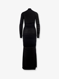 Amazuìn Women's Dakota Sheer Stretch Tulle Maxi Dress Black