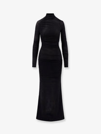 Amazuìn Women's Dakota Sheer Stretch Tulle Maxi Dress Black
