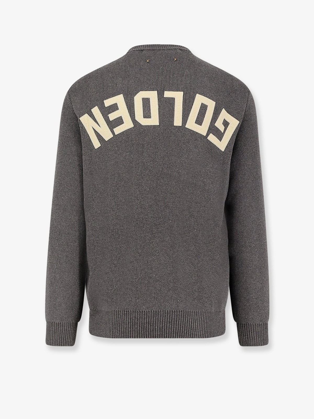 Golden Goose Men's Davis Ribbed Cotton Sweater Grey