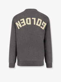 Golden Goose Men's Davis Ribbed Cotton Sweater Grey