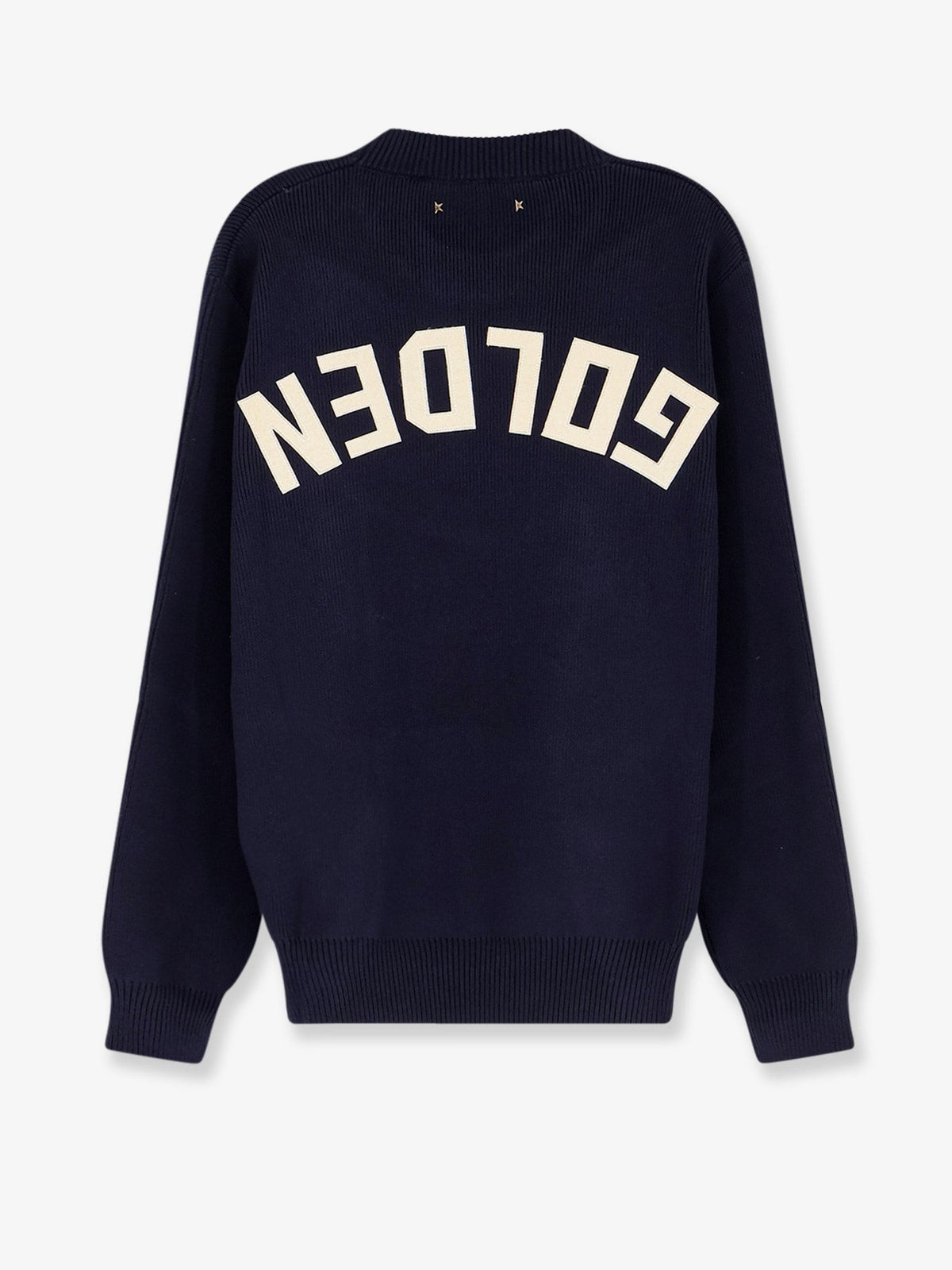 Golden Goose Men's Davis Ribbed Cotton Sweater Blue