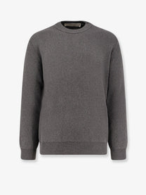 Golden Goose Men's Davis Ribbed Cotton Sweater Grey