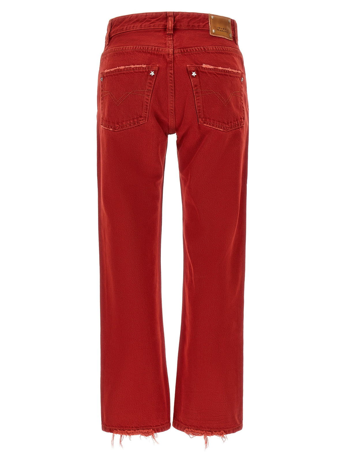 ISABEL MARANT Daya Cropped Jeans Red