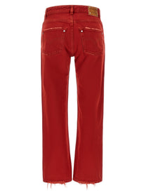 ISABEL MARANT Daya Cropped Jeans Red