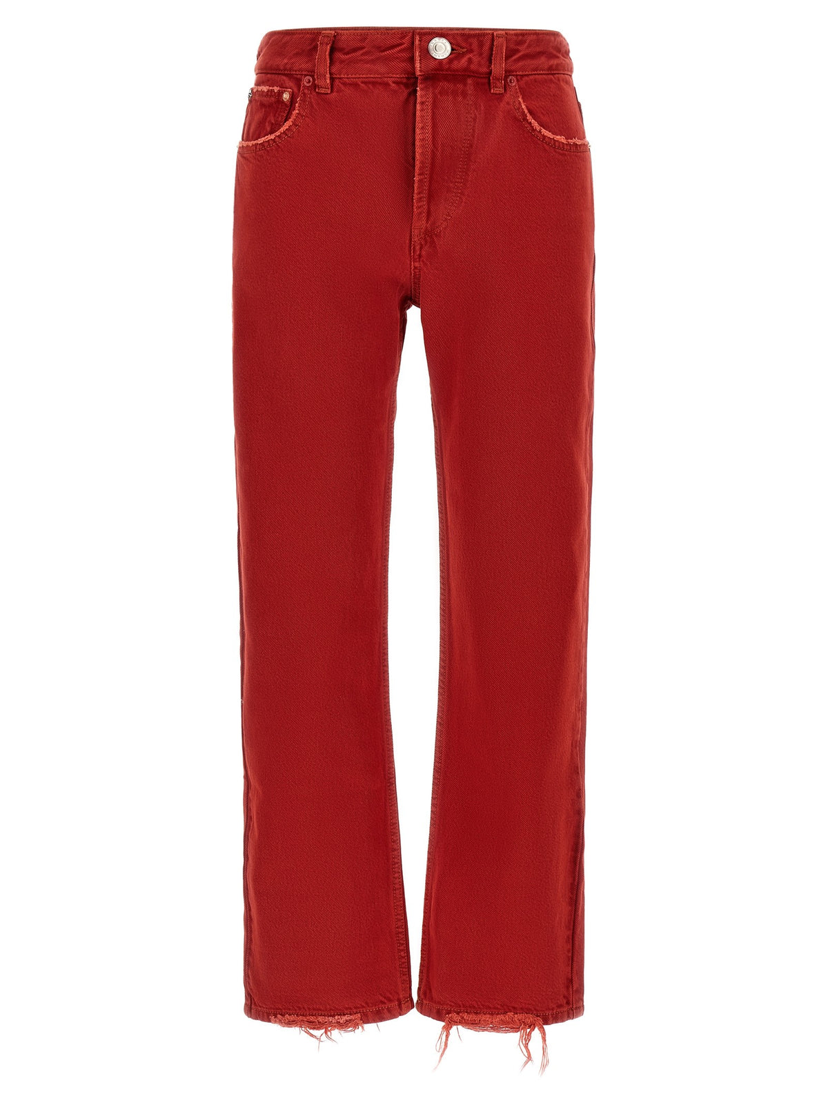 ISABEL MARANT Daya Cropped Jeans Red