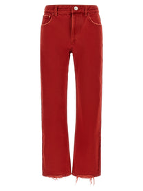 ISABEL MARANT Daya Cropped Jeans Red