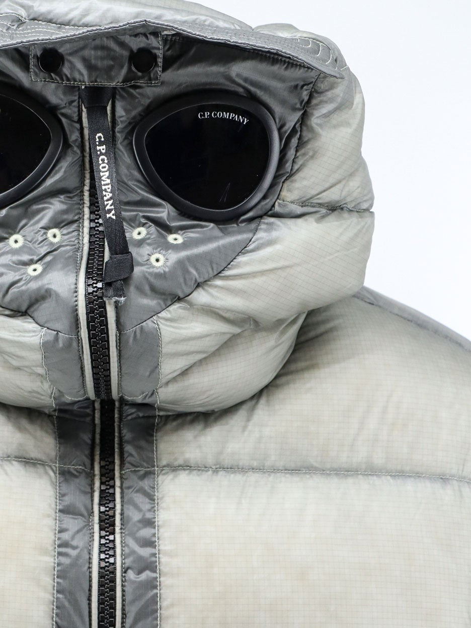 C.P. Company Men's DD Shell Explorer Lens Denier Matte Micro Ripstop Nylon Down Jacket Grey