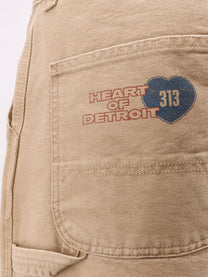 Carhartt Wip Men's Single Knee Graphic Pants Beige
