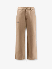 Carhartt Wip Men's Single Knee Graphic Pants Beige
