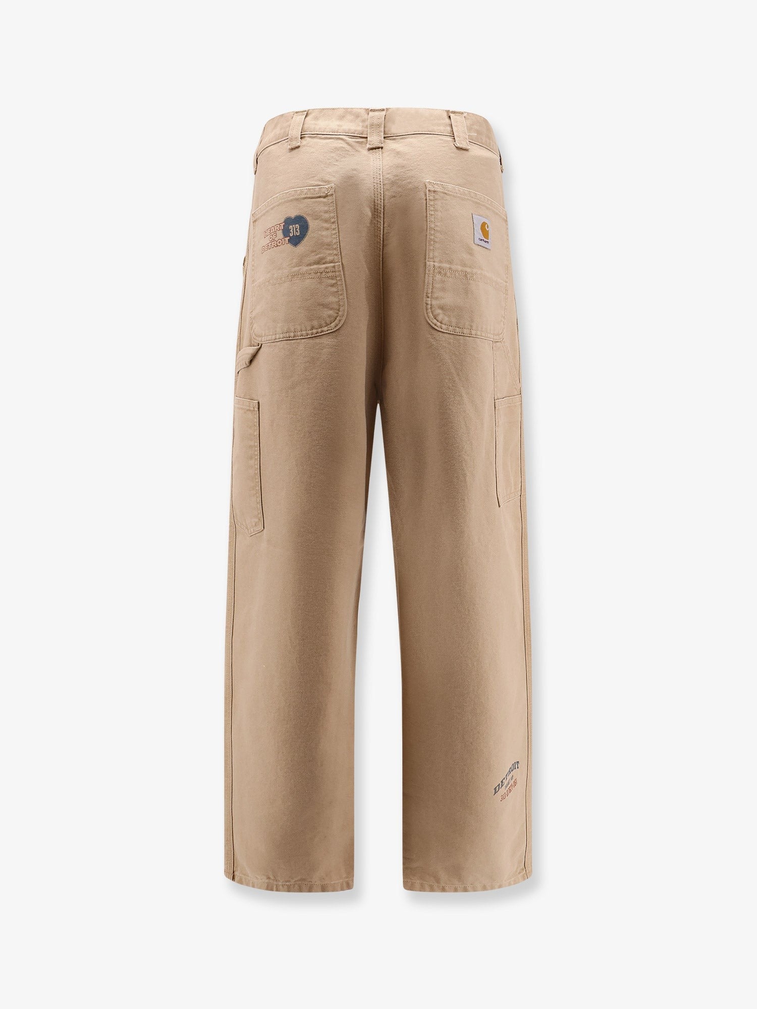 Carhartt Wip Men's Single Knee Graphic Pants Beige
