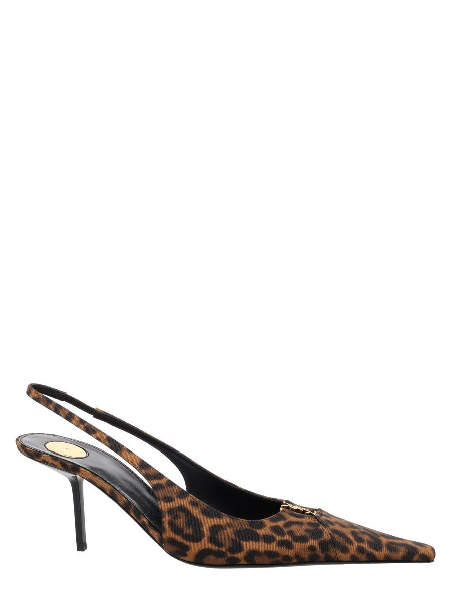 Saint Laurent Women's Décolleté Babylone Breteuil in Gros Grain Pattern