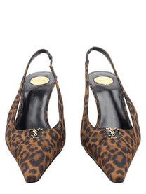 Saint Laurent Women's Décolleté Babylone Breteuil in Gros Grain Pattern