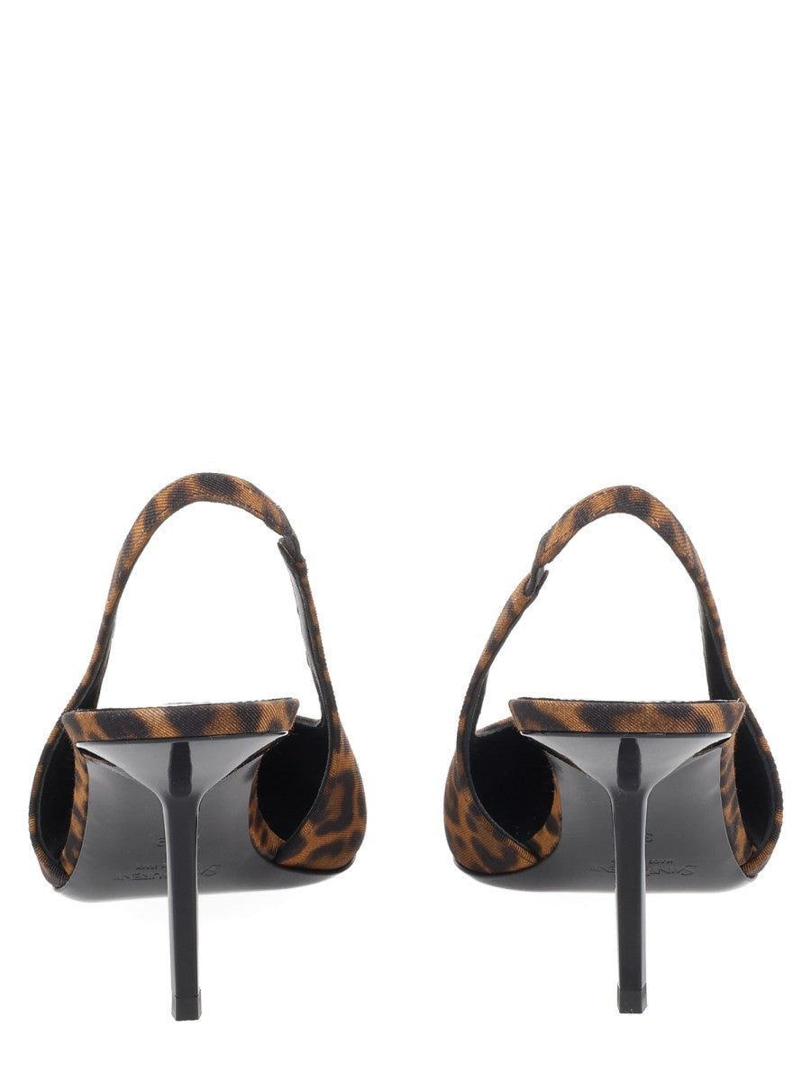 Saint Laurent Women's Décolleté Babylone Breteuil in Gros Grain Pattern