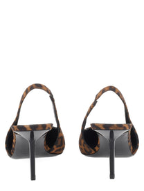 Saint Laurent Women's Décolleté Babylone Breteuil in Gros Grain Pattern