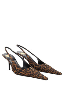 Saint Laurent Women's Décolleté Babylone Breteuil in Gros Grain Pattern