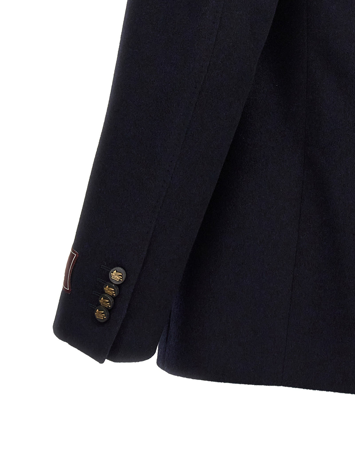 ETRO Decorative Basting Blazer Blue