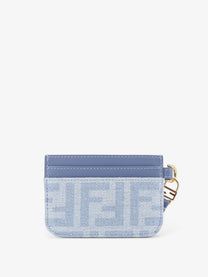 Fendi Women's Denim Baguette Card Holder Blue