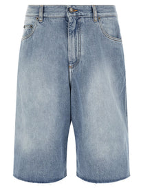 Dolce &amp; Gabbana Denim Bermuda Shorts Blue