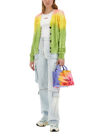 MSGM Women's Denim Cargo Pants Blue