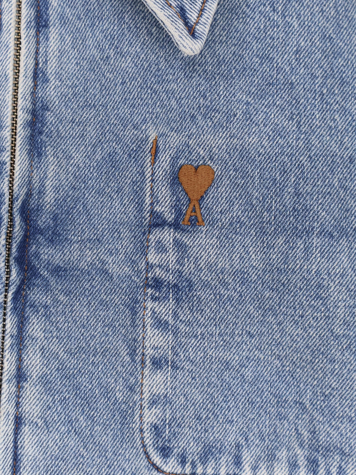 Ami Paris Men's Denim Jacket Blue