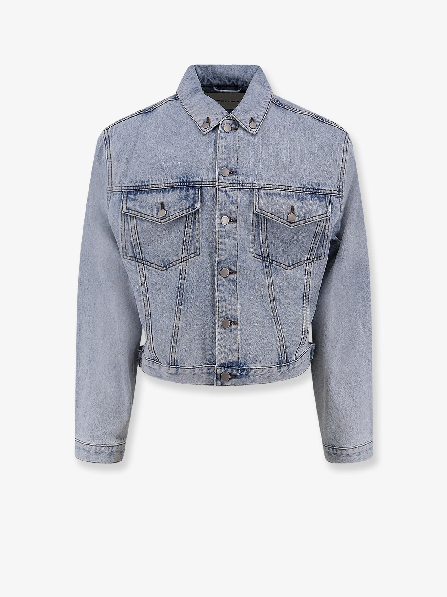 Entire Studios Men's Shrunken Denim Jacket Blue