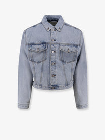 Entire Studios Men's Shrunken Denim Jacket Blue